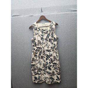 J.Crew Womens Sleeveless Floral Print Dress Size 14 Cotton